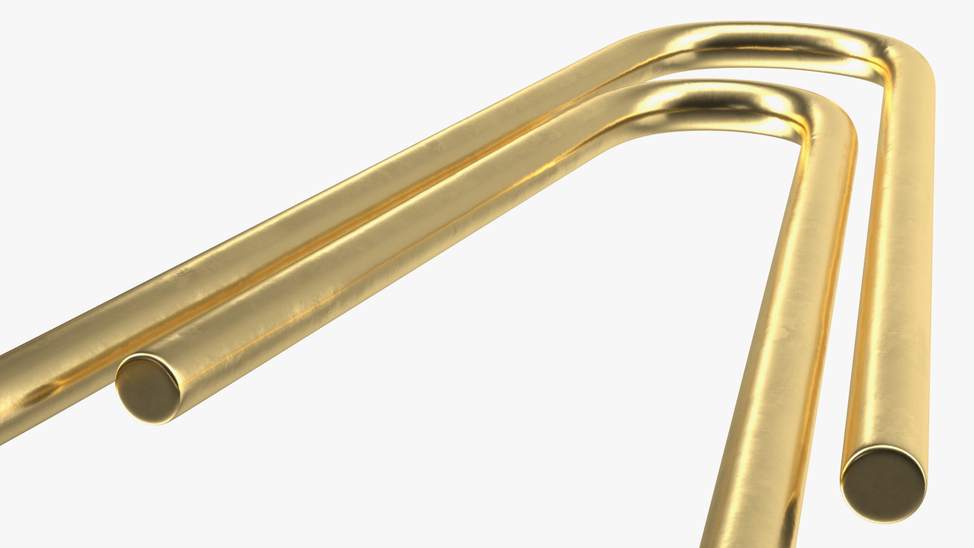 Paper Clip Triangular Shape Gold 3D