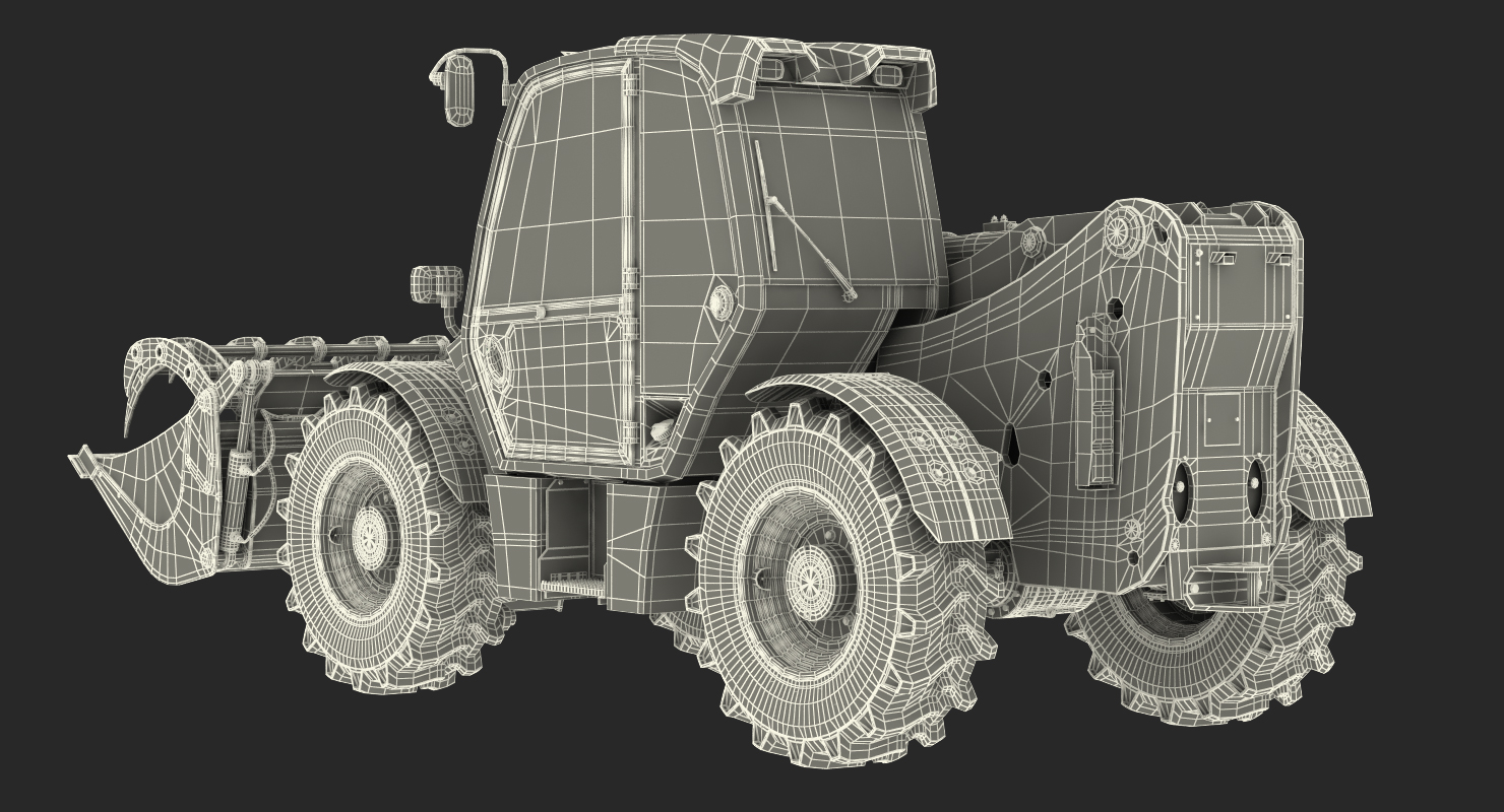 3D JCB 535 Hydraulic Forklift Bucket model