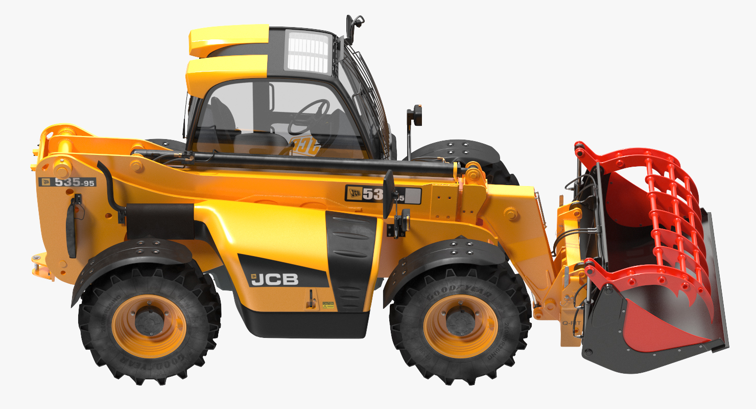 3D JCB 535 Hydraulic Forklift Bucket model