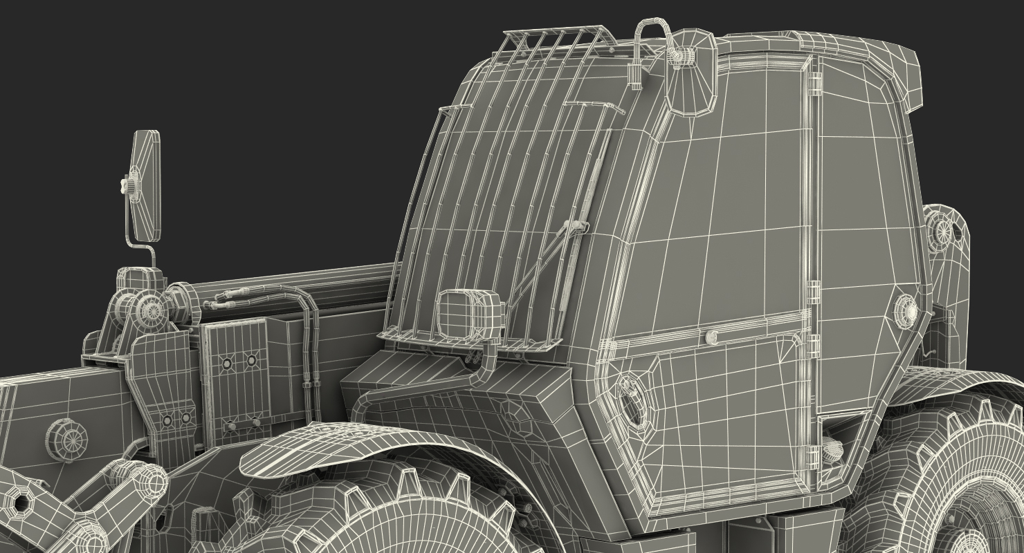 3D JCB 535 Hydraulic Forklift Bucket model