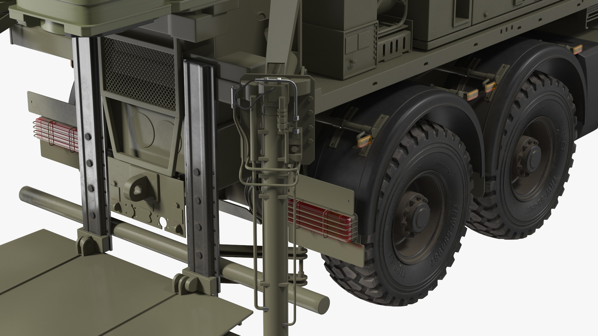 3D Mobile Medium Range Air Defense Missile System Armed Position