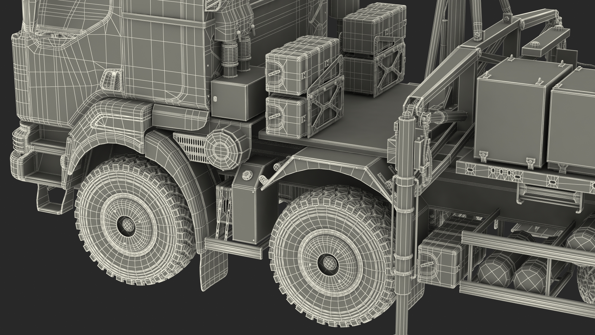 3D Mobile Medium Range Air Defense Missile System Armed Position