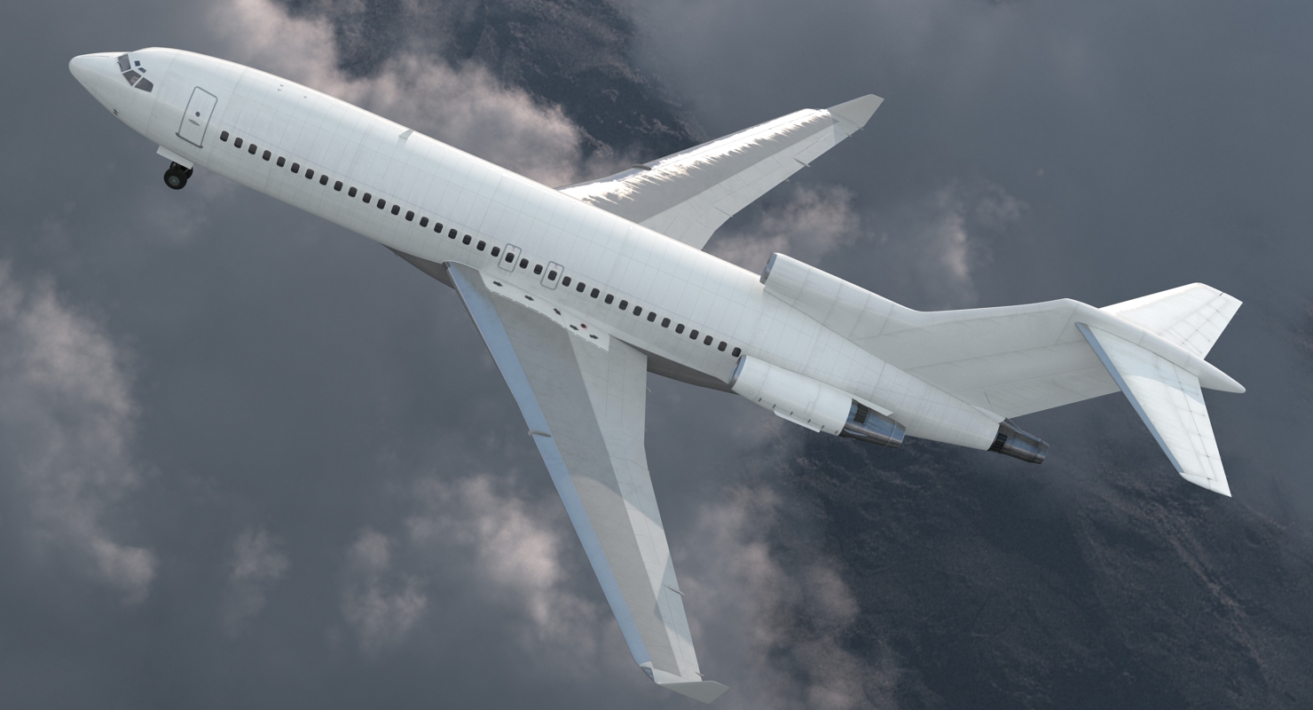 Boeing 727 100 Private Generic Rigged 3D