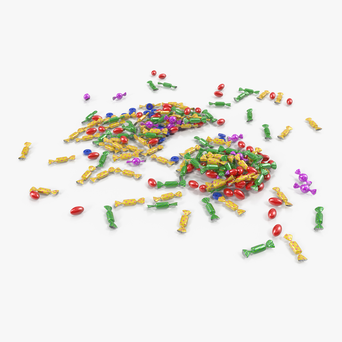 3D Mixed Candy Pile