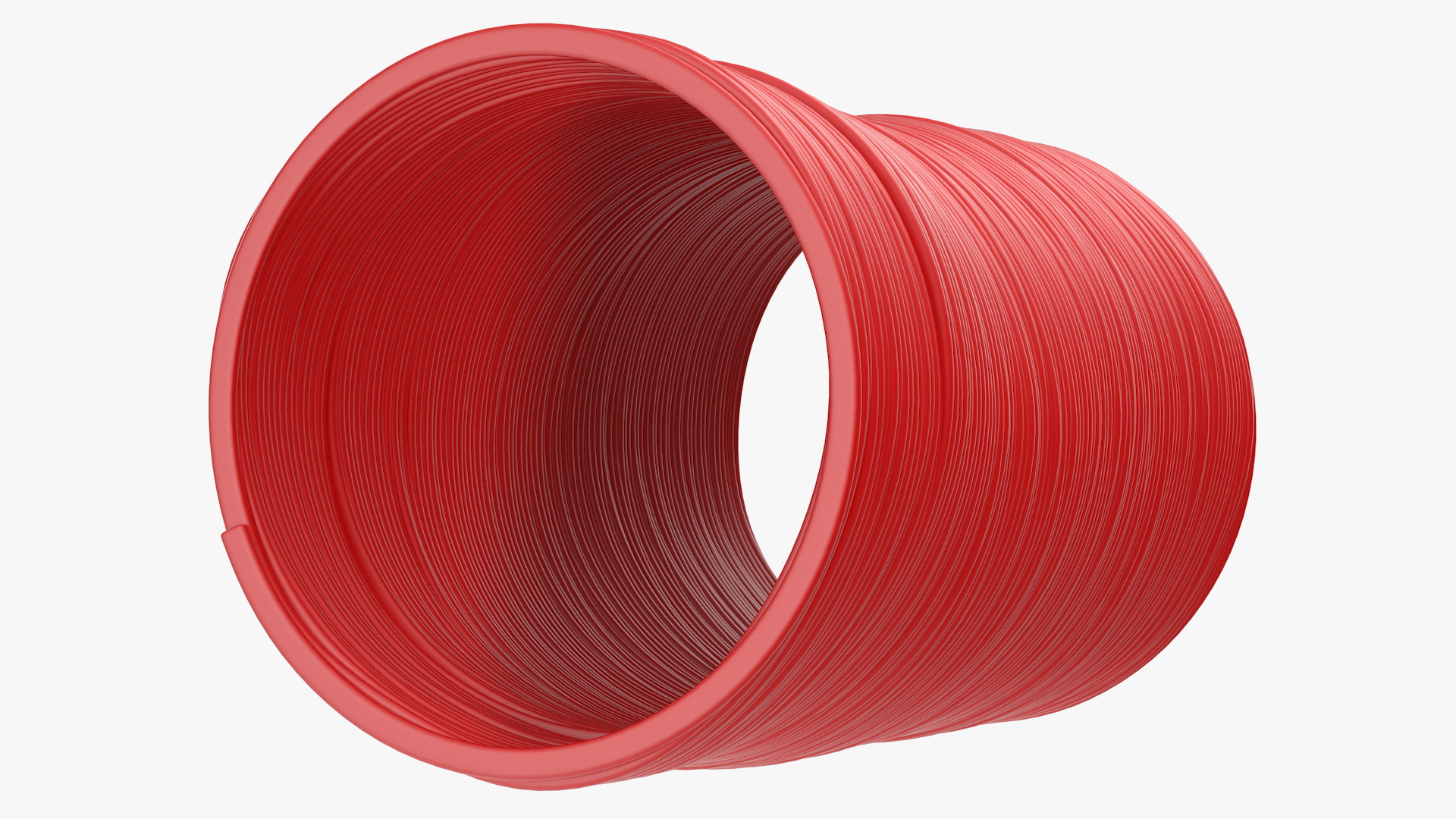 Plastic Slinky Toy Spring Red 3D model