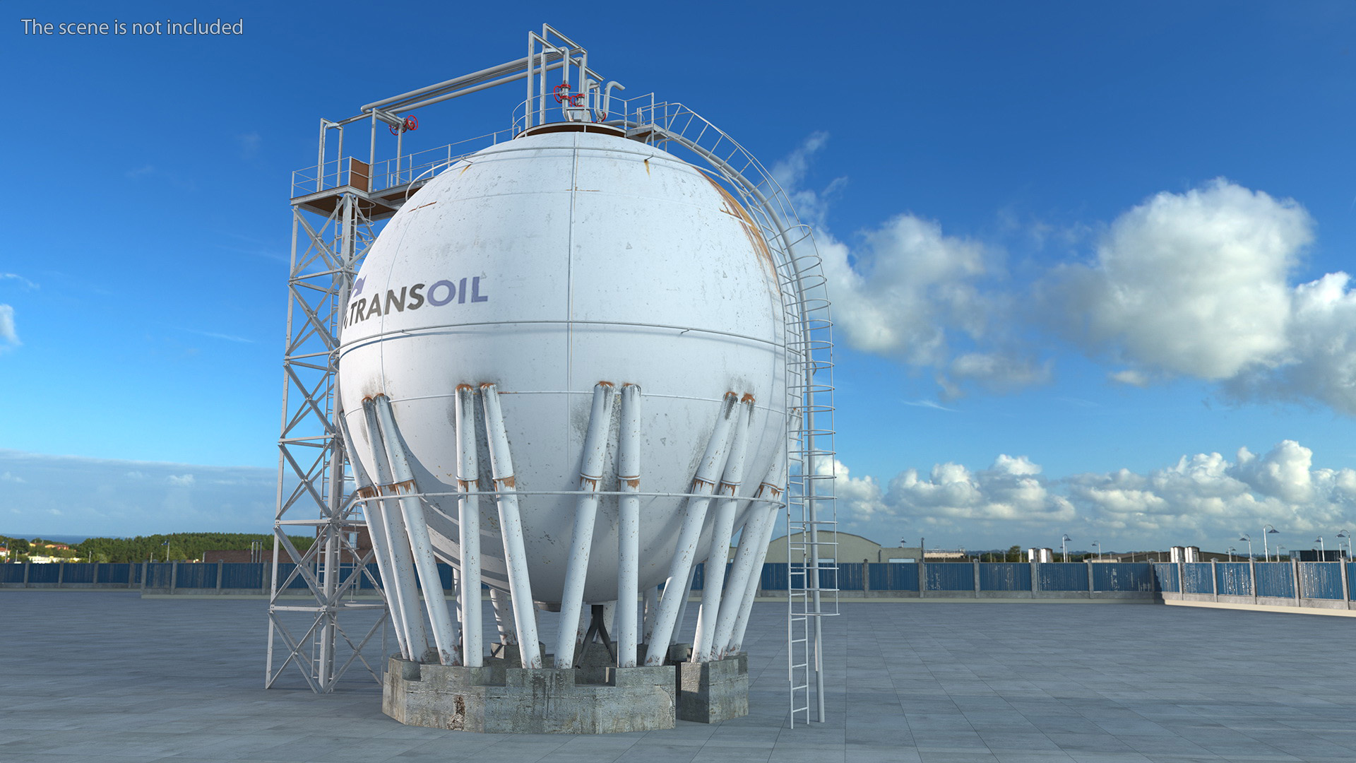 Crude Oil Storage Tank 3D