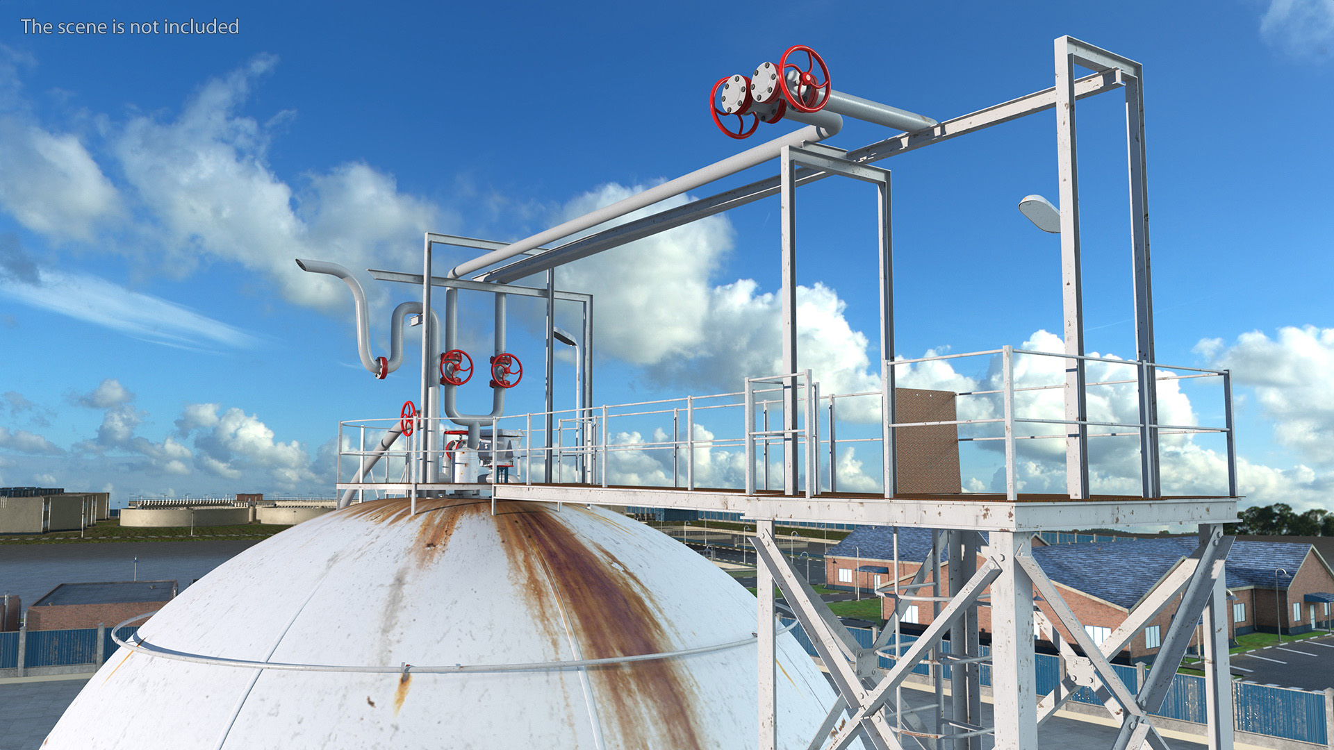 Crude Oil Storage Tank 3D