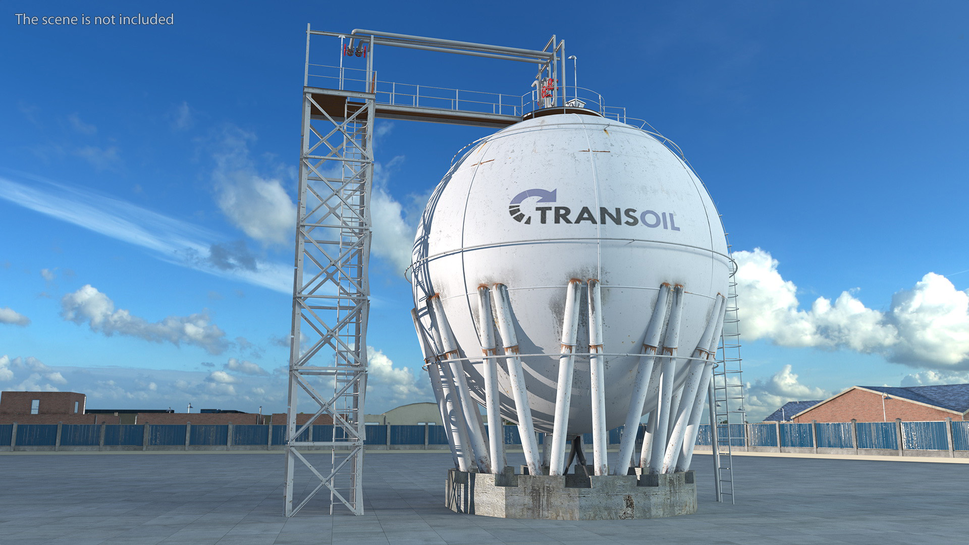 Crude Oil Storage Tank 3D