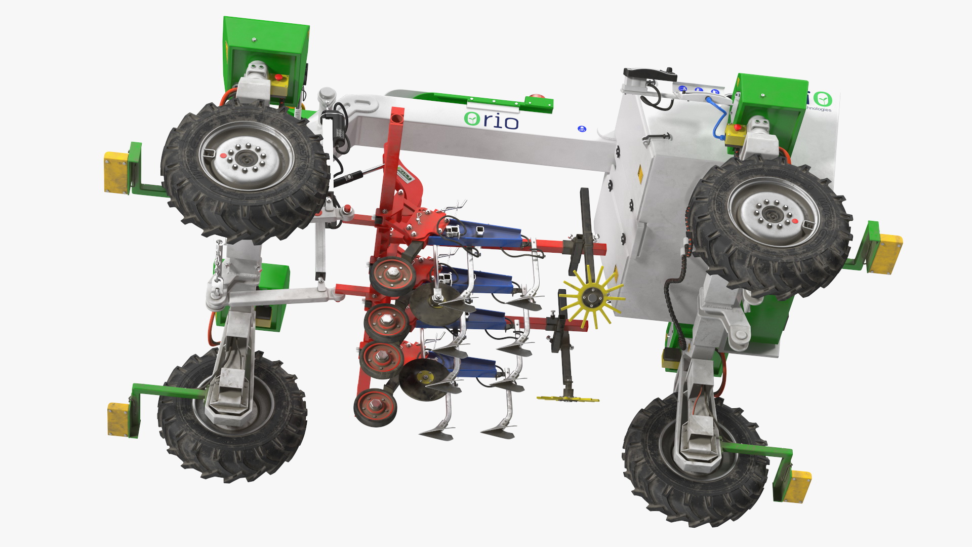 Old Autonomous Farm Robot Orio Naio Rigged 3D