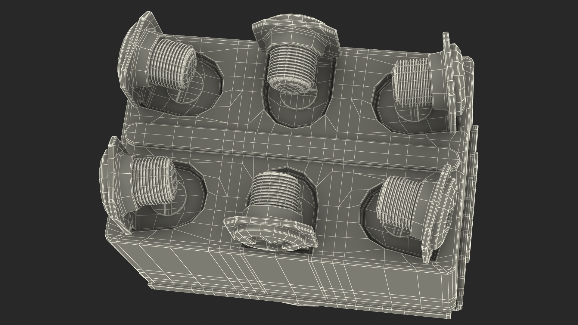 Heavy Duty DPDT Toggle Switch 3D model