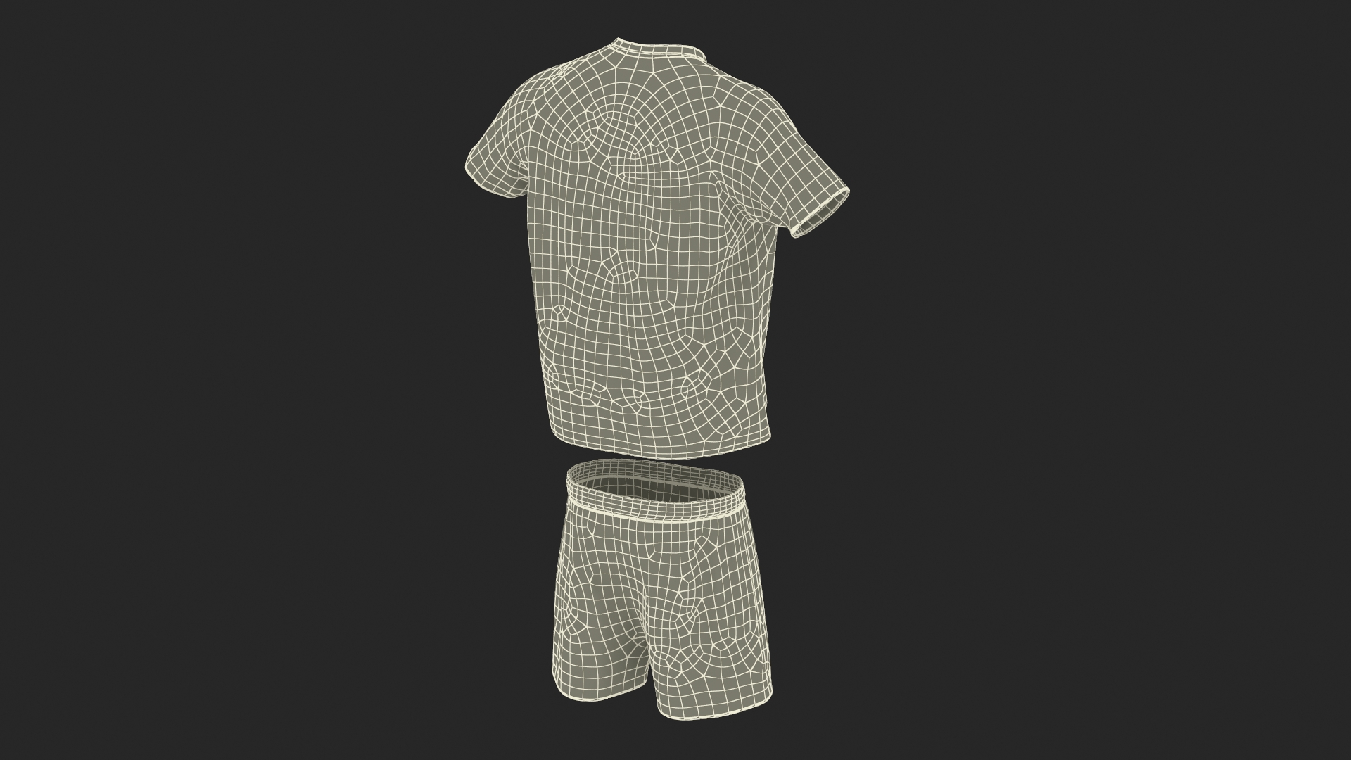 3D Soccer Jersey and Shorts Set model