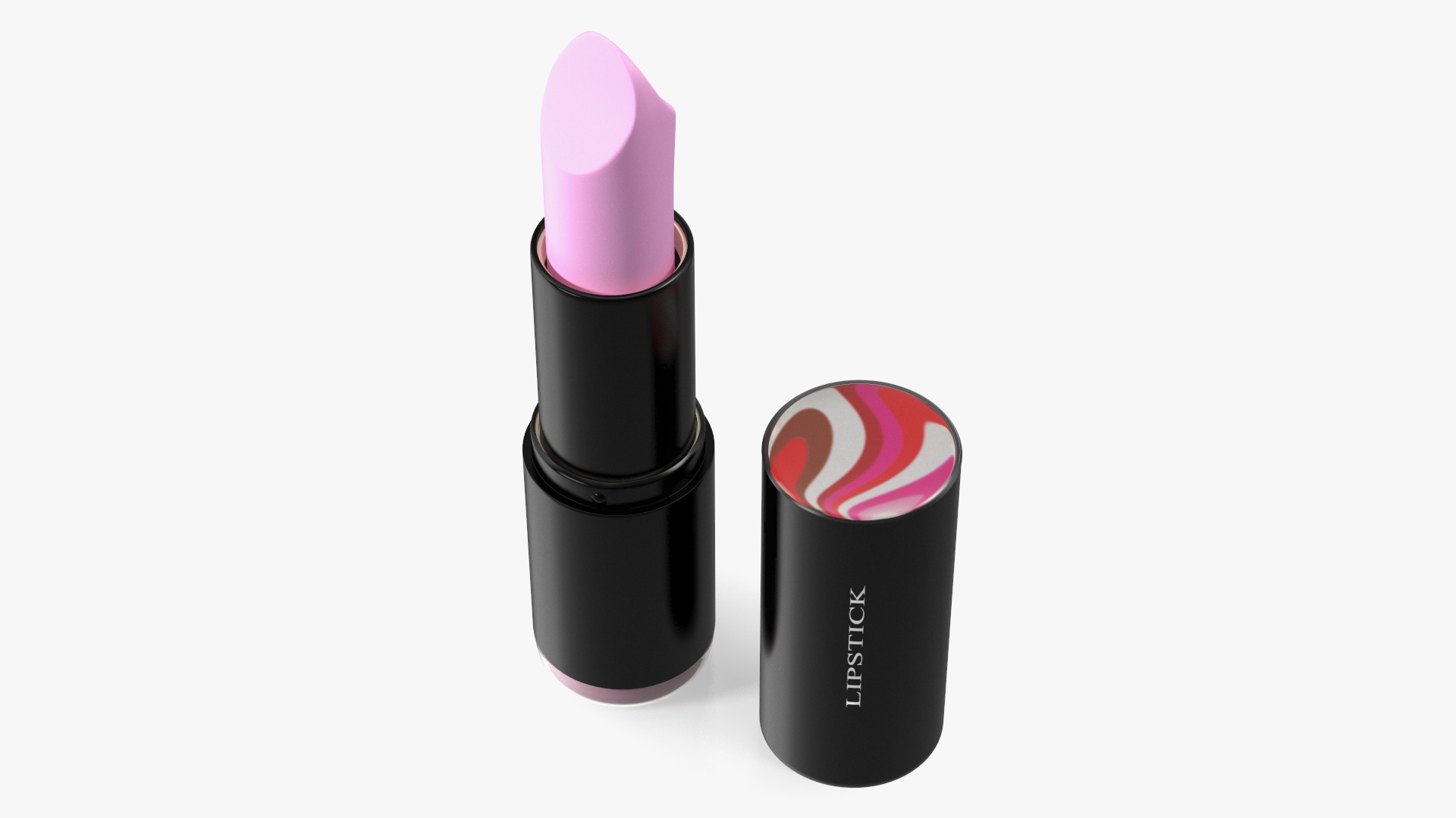 Open Pink Round Lipstick 3D model