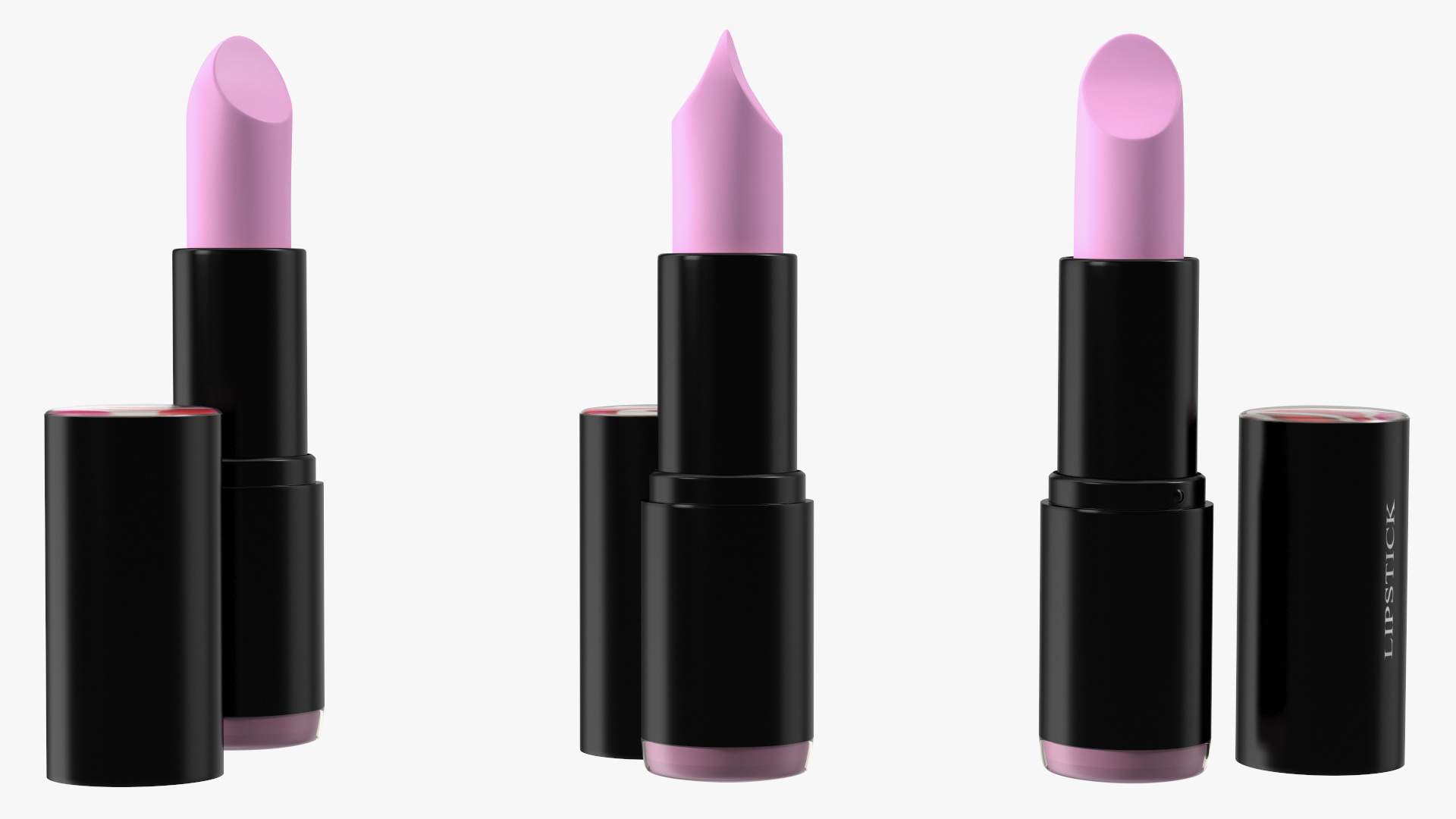 Open Pink Round Lipstick 3D model