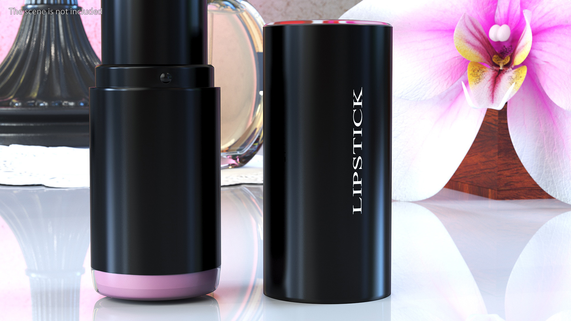 Open Pink Round Lipstick 3D model