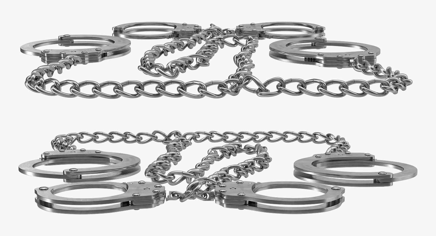 3D Leg Iron Handcuffs model