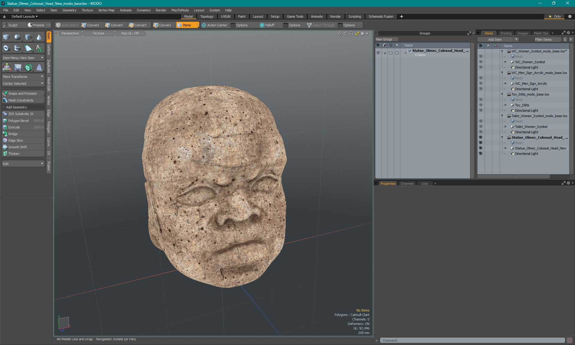 3D model Statue Olmec Colossal Head New