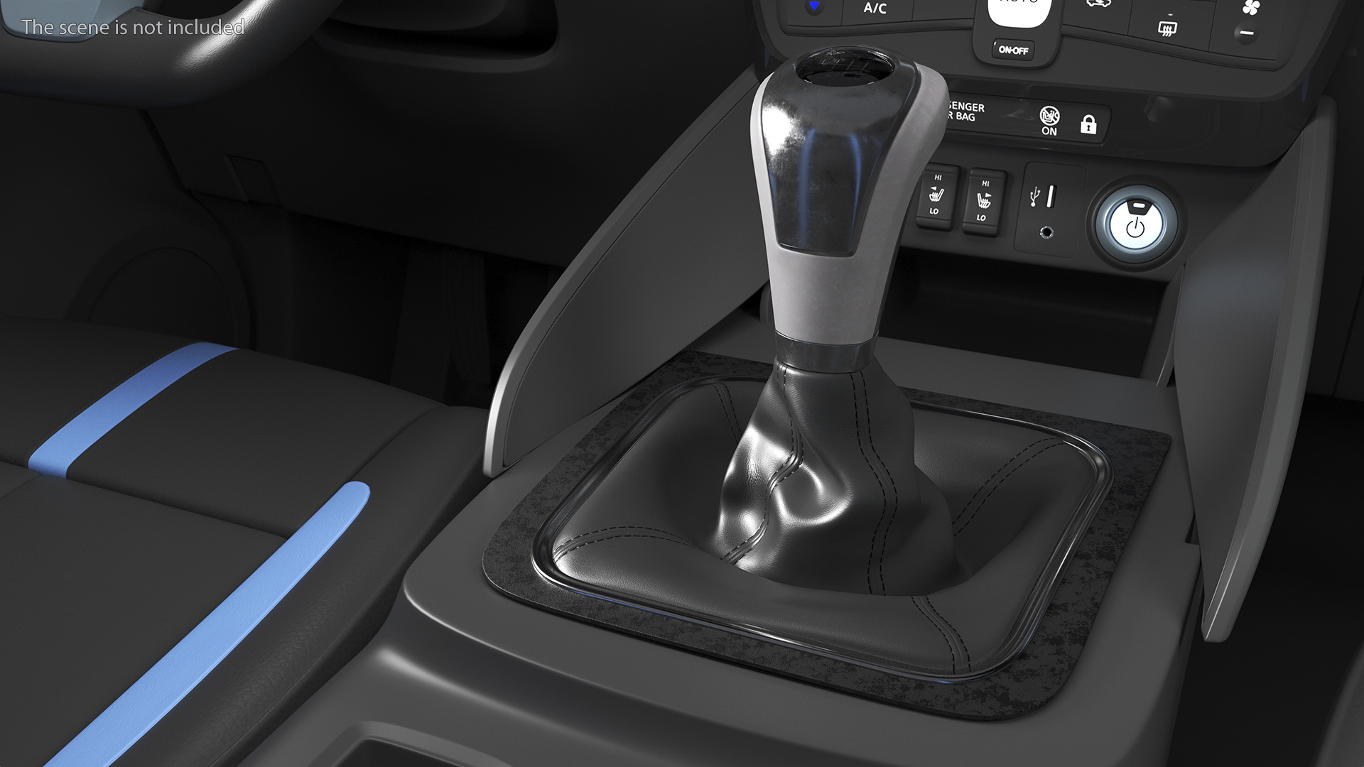 3D Manual Transmission Worn Shift Lever