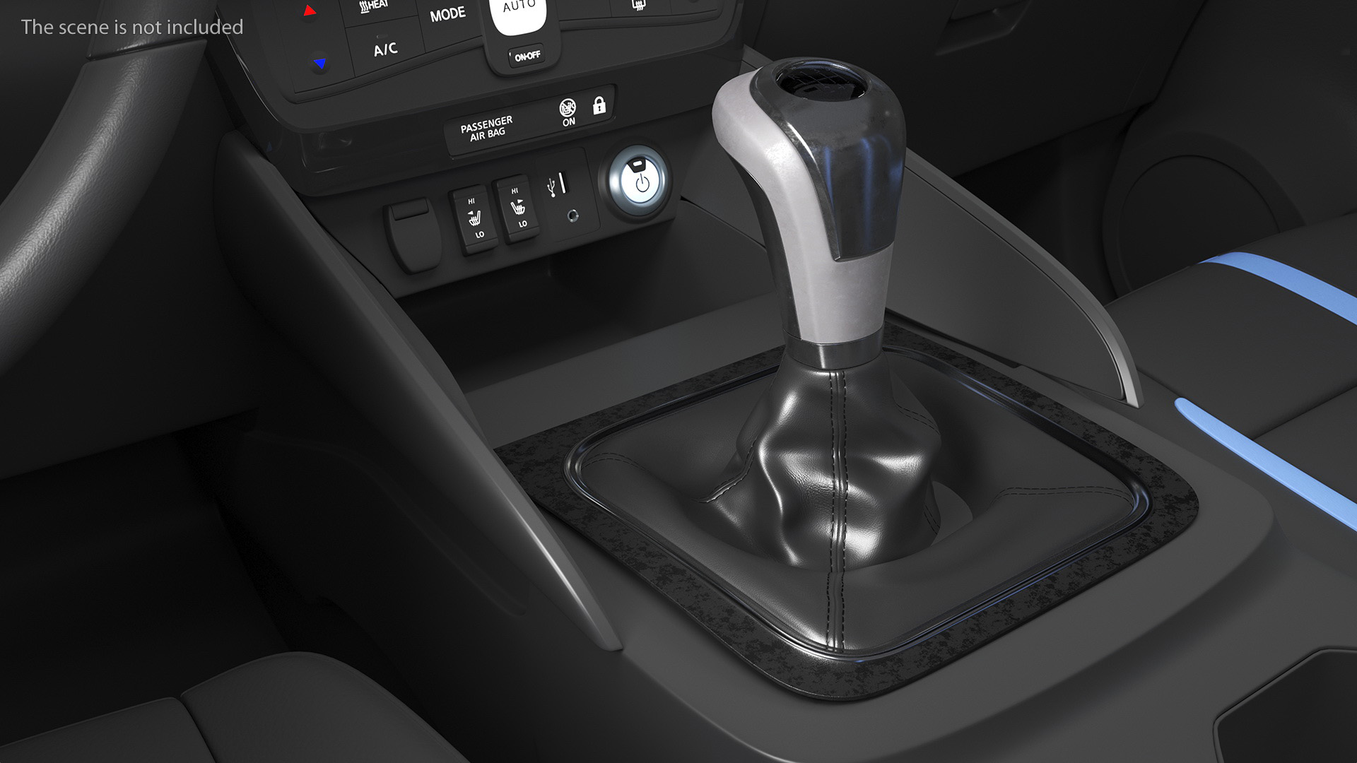 3D Manual Transmission Worn Shift Lever