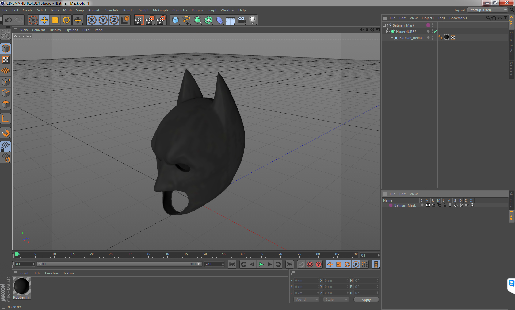 3D Batman Mask