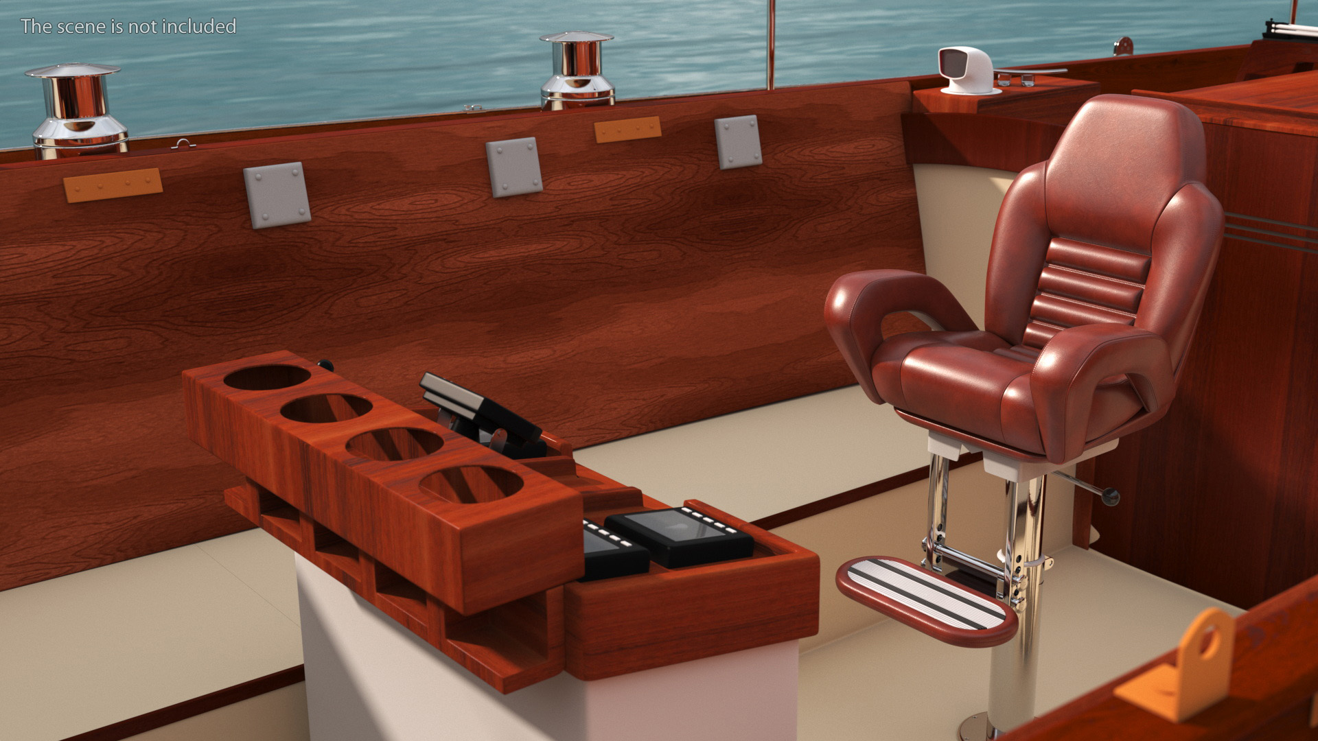 3D model Helm Pilot Captain Chair Brown