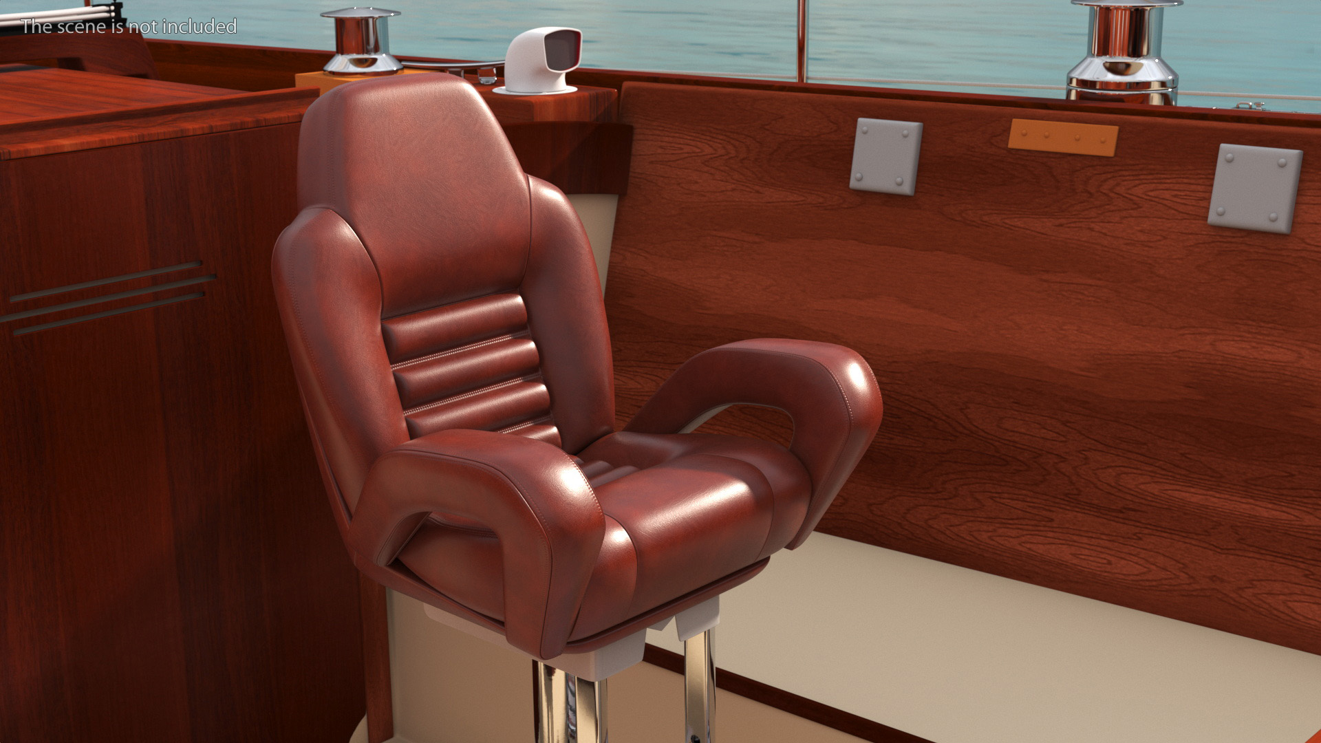 3D model Helm Pilot Captain Chair Brown