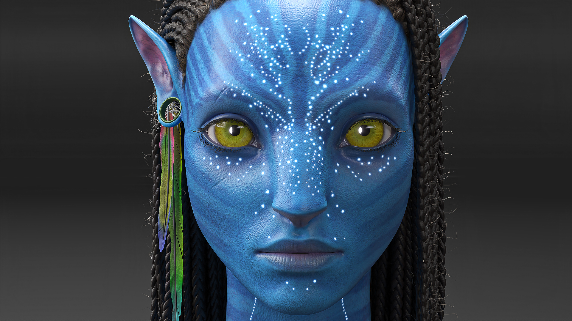 3D Neytiri Avatar Head Rigged