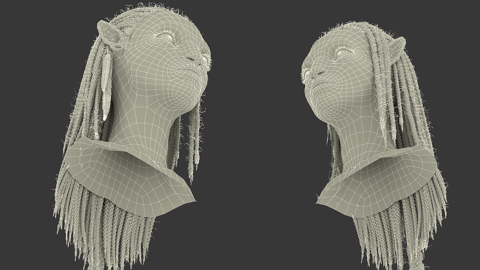 3D Neytiri Avatar Head Rigged