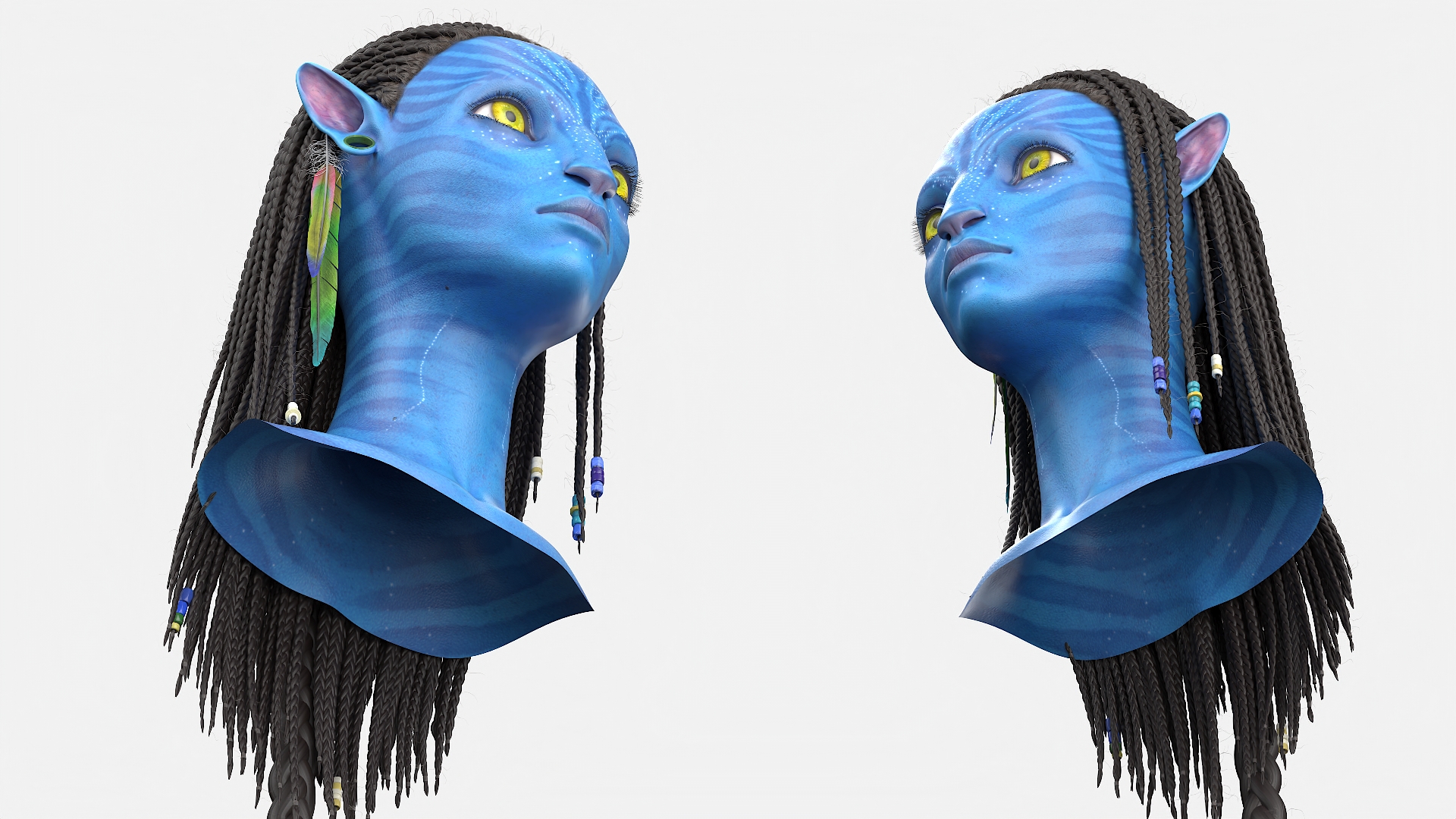 3D Neytiri Avatar Head Rigged