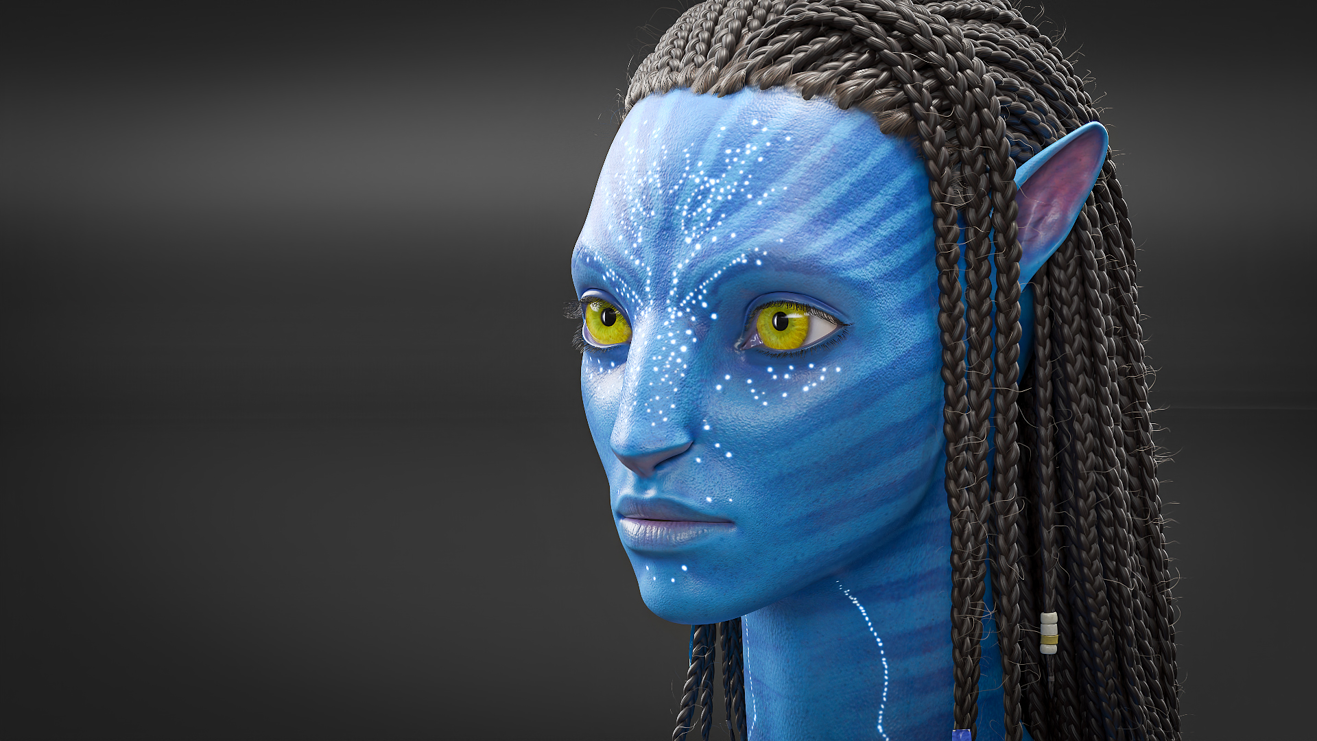 3D Neytiri Avatar Head Rigged