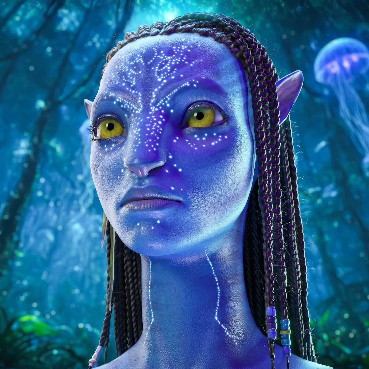 3D Neytiri Avatar Head Rigged