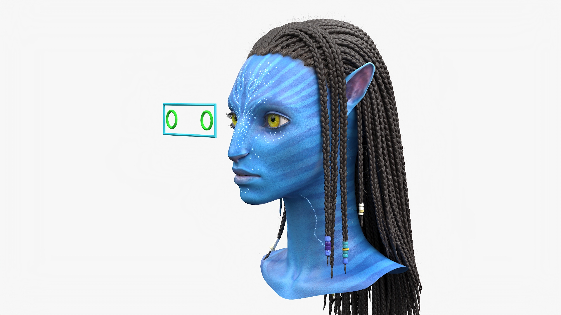 3D Neytiri Avatar Head Rigged