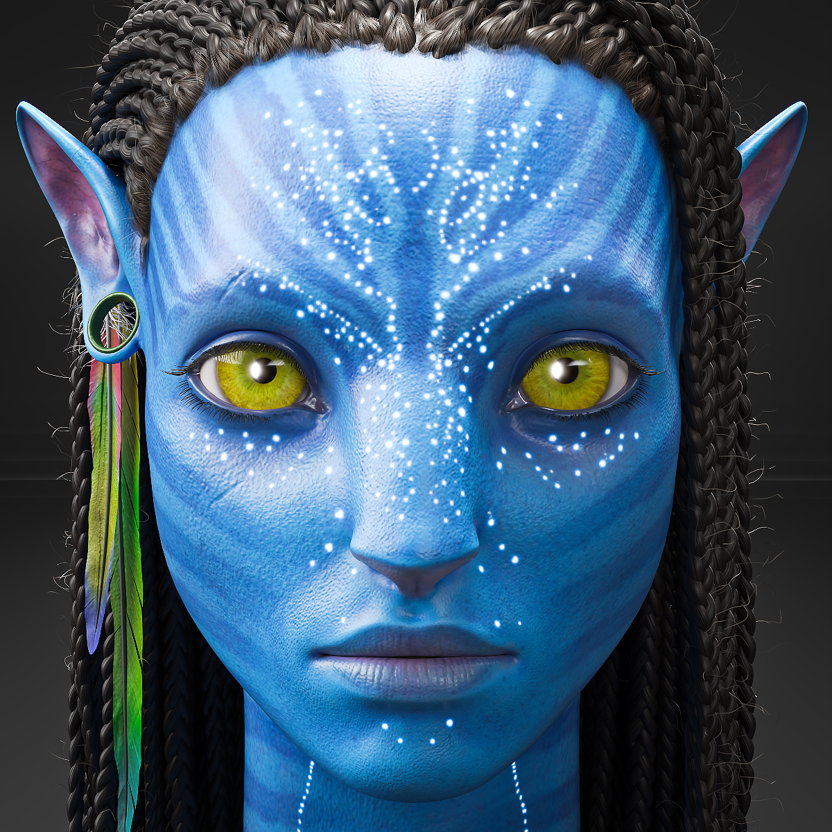 3D Neytiri Avatar Head Rigged