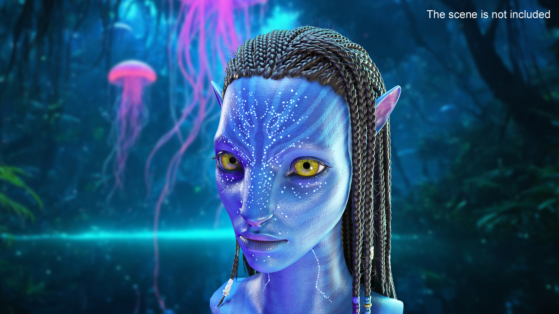 3D Neytiri Avatar Head Rigged