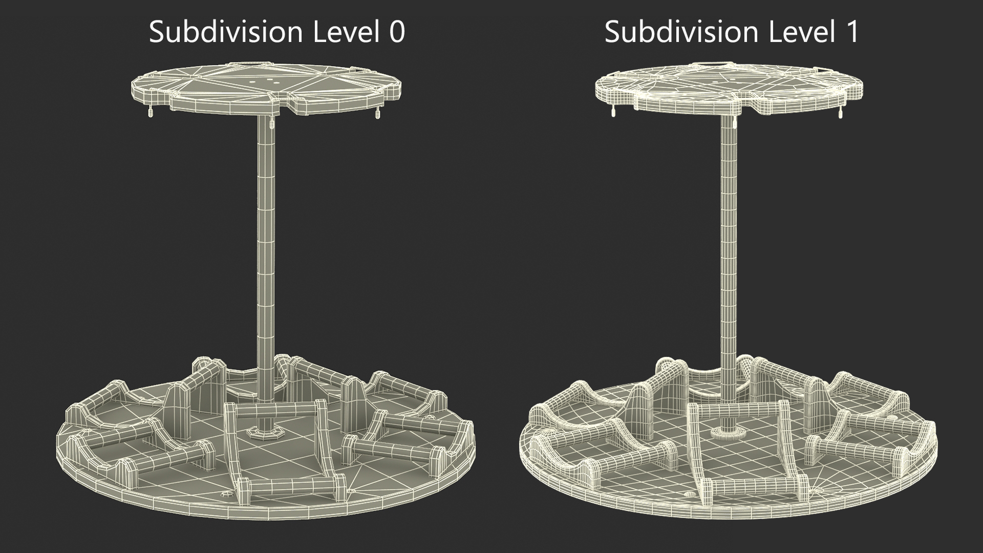 Round Multi Guitar Stand 3D model