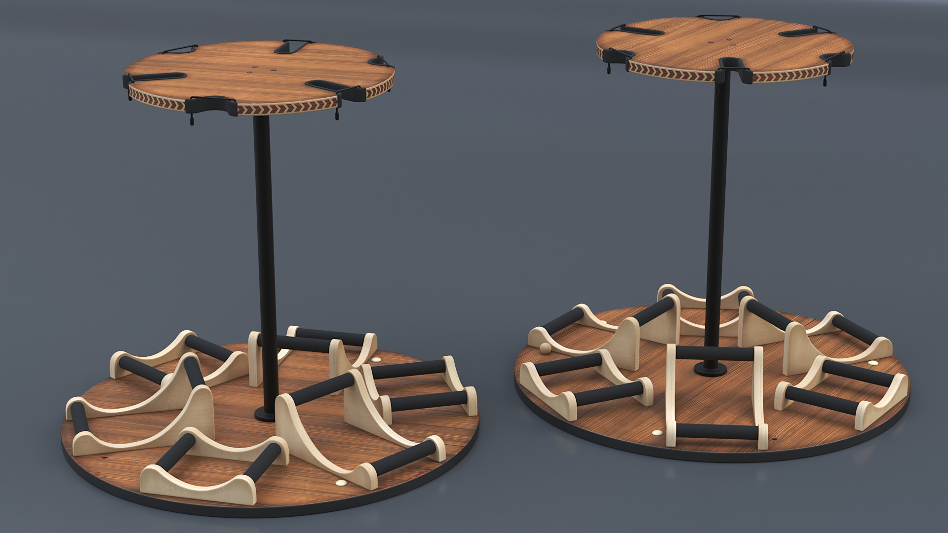 Round Multi Guitar Stand 3D model