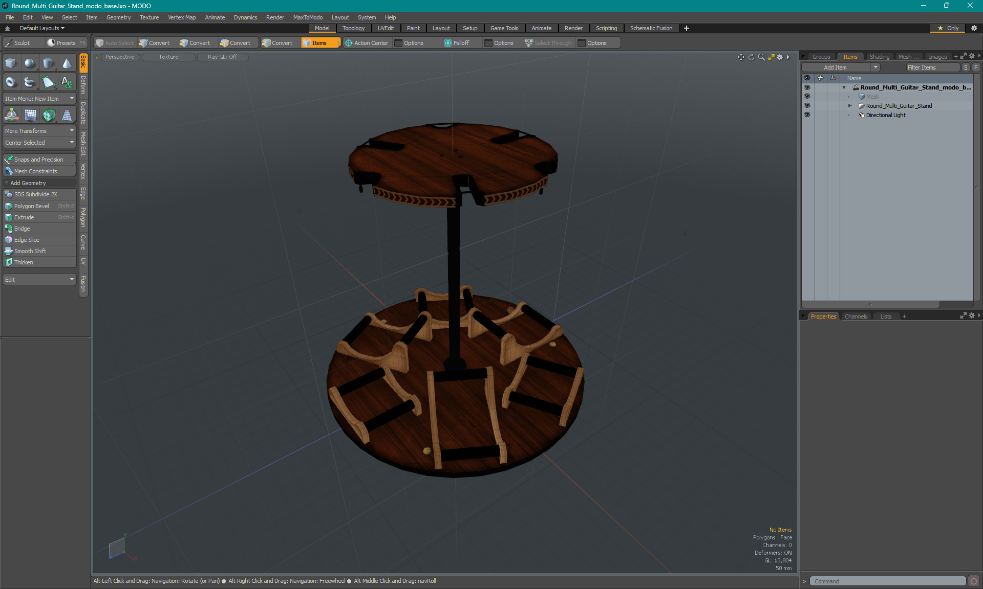 Round Multi Guitar Stand 3D model