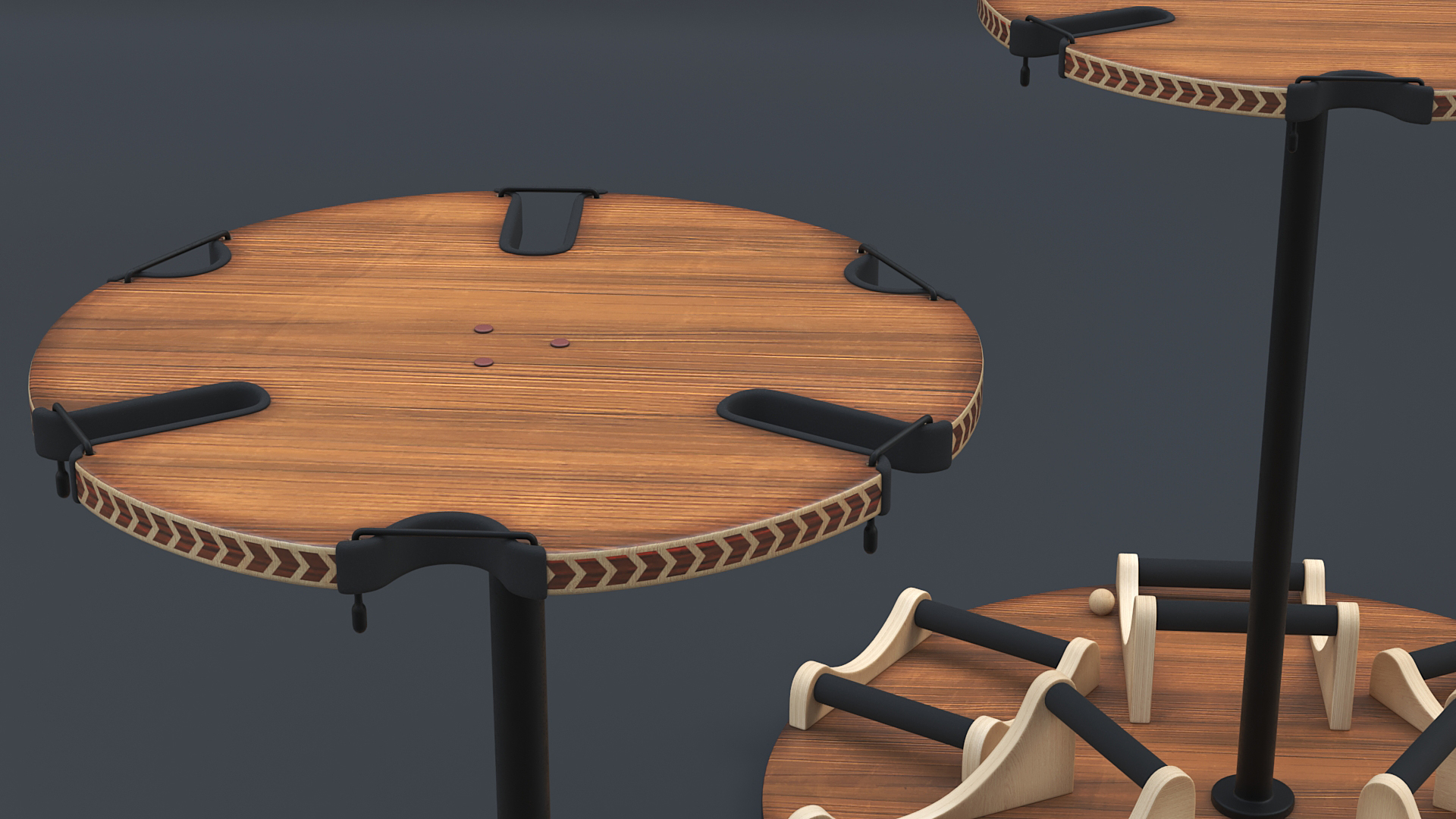 Round Multi Guitar Stand 3D model