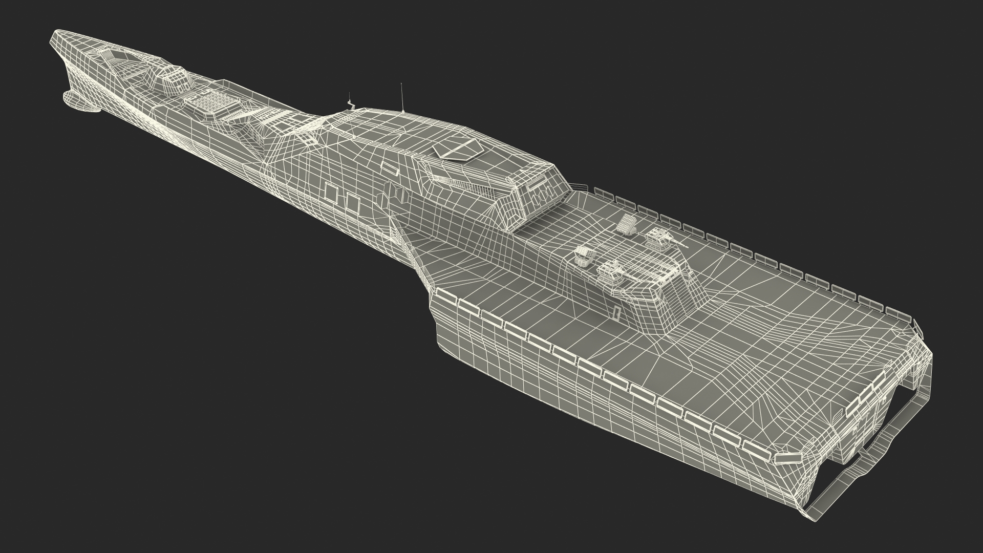 3D Frigate Blue Shark model