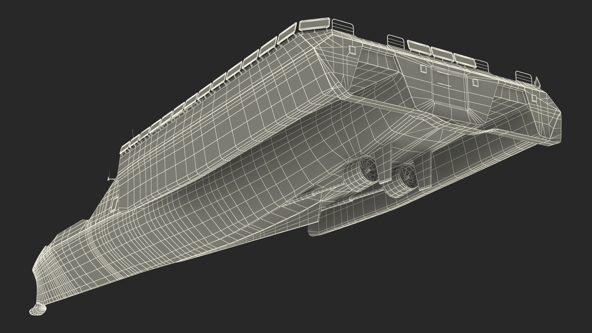 3D Frigate Blue Shark model