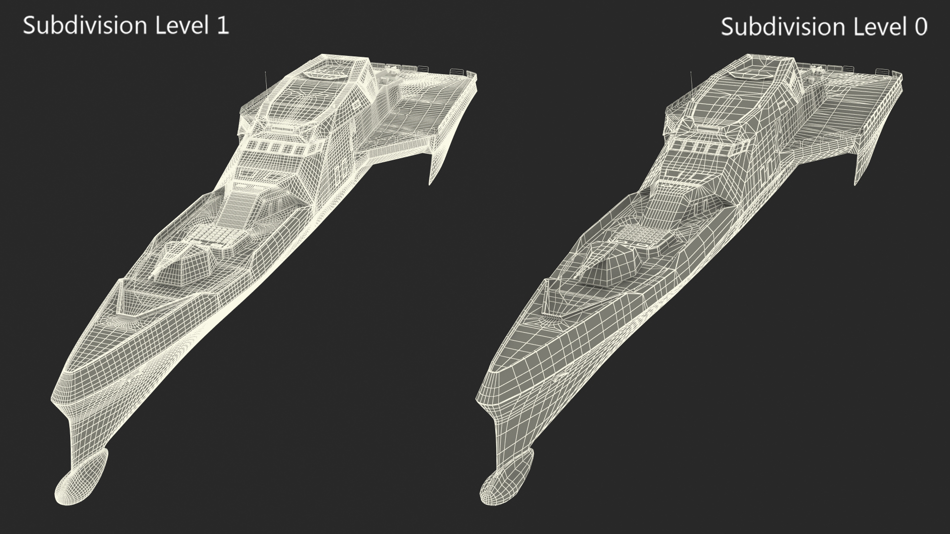 3D Frigate Blue Shark model