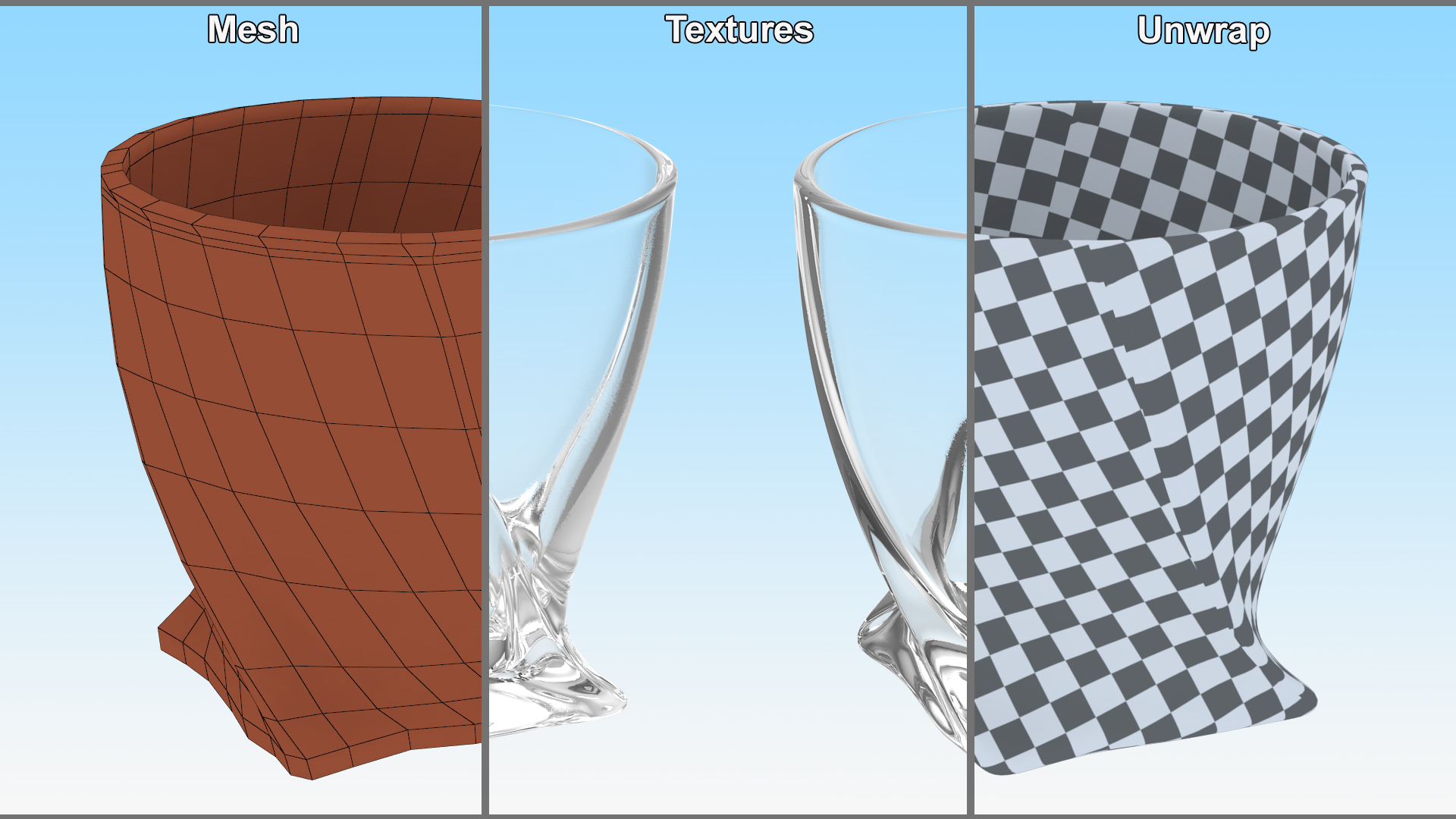 Twisted Rocks Glass 3D model