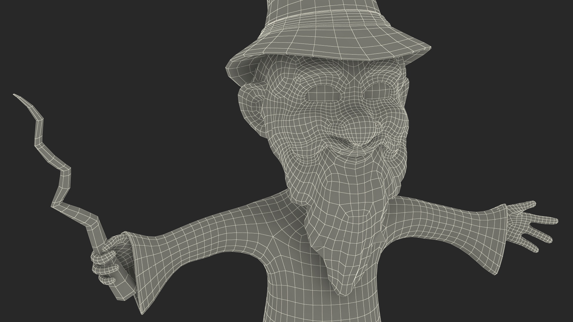 3D Old Wizard Cartoon Character model