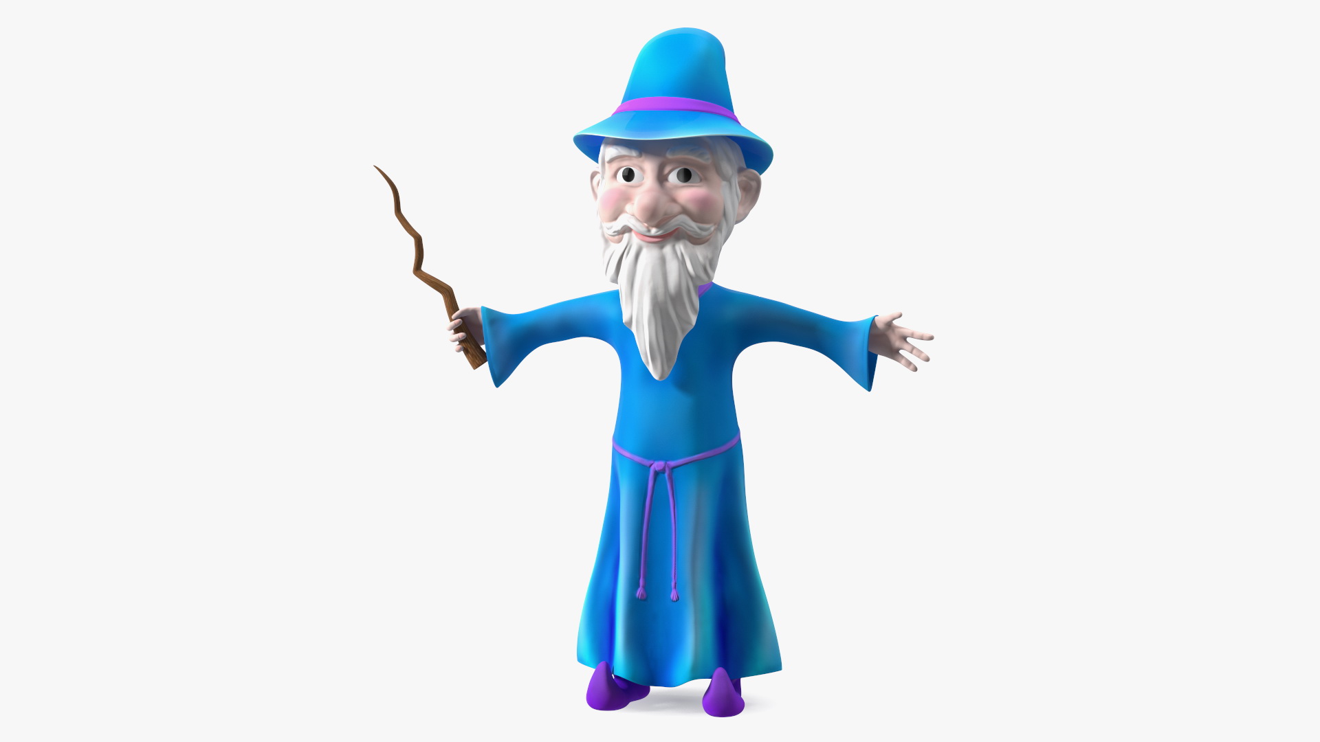 3D Old Wizard Cartoon Character model