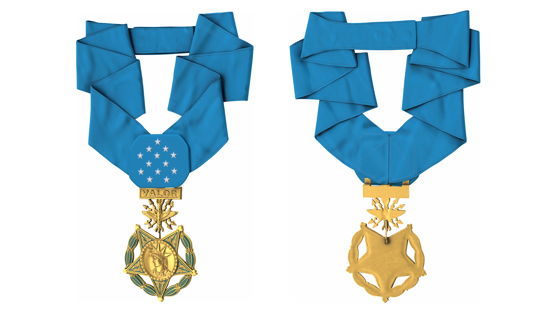 3D US Air Force Medal of Honor Lying model