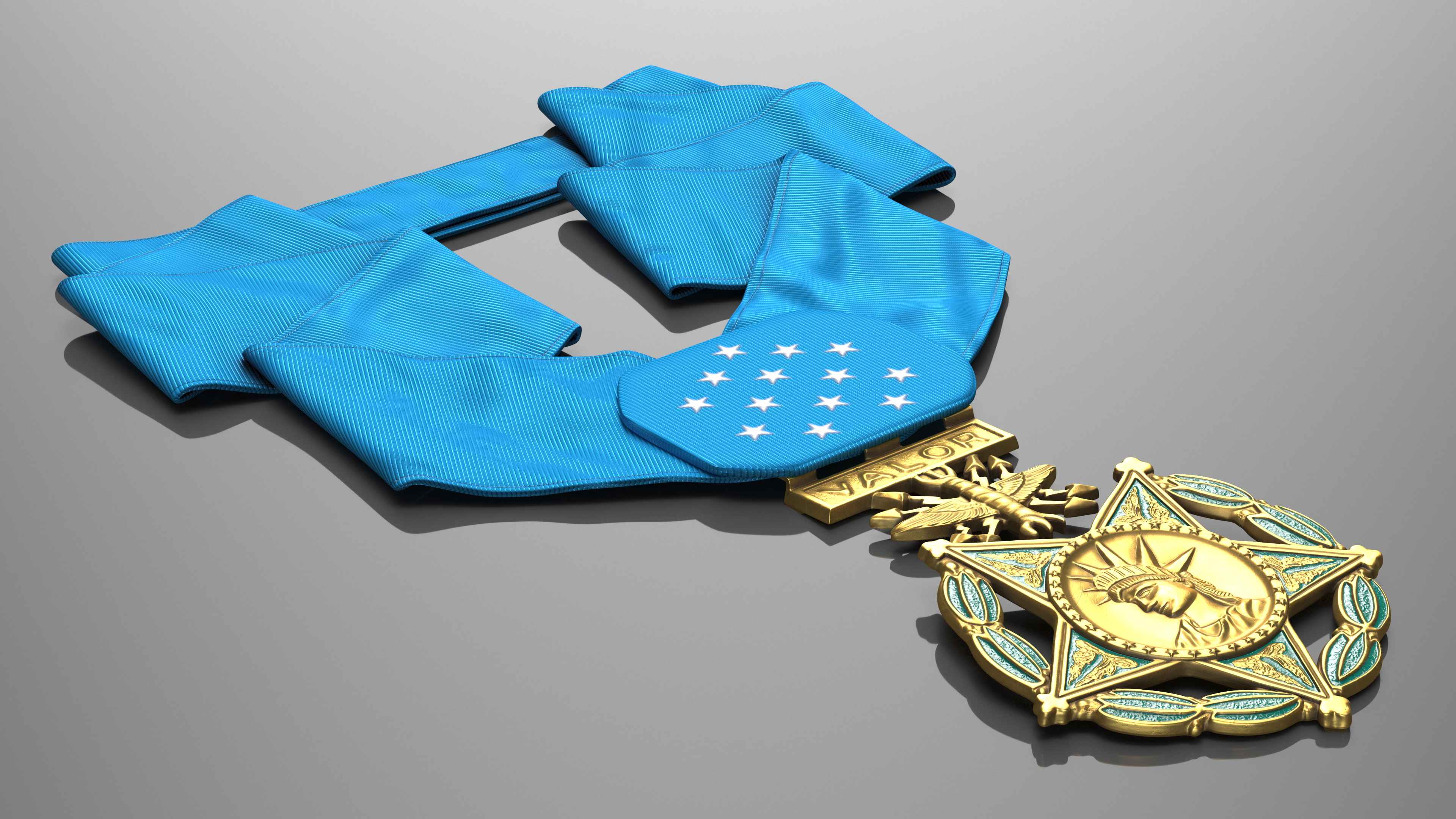 3D US Air Force Medal of Honor Lying model