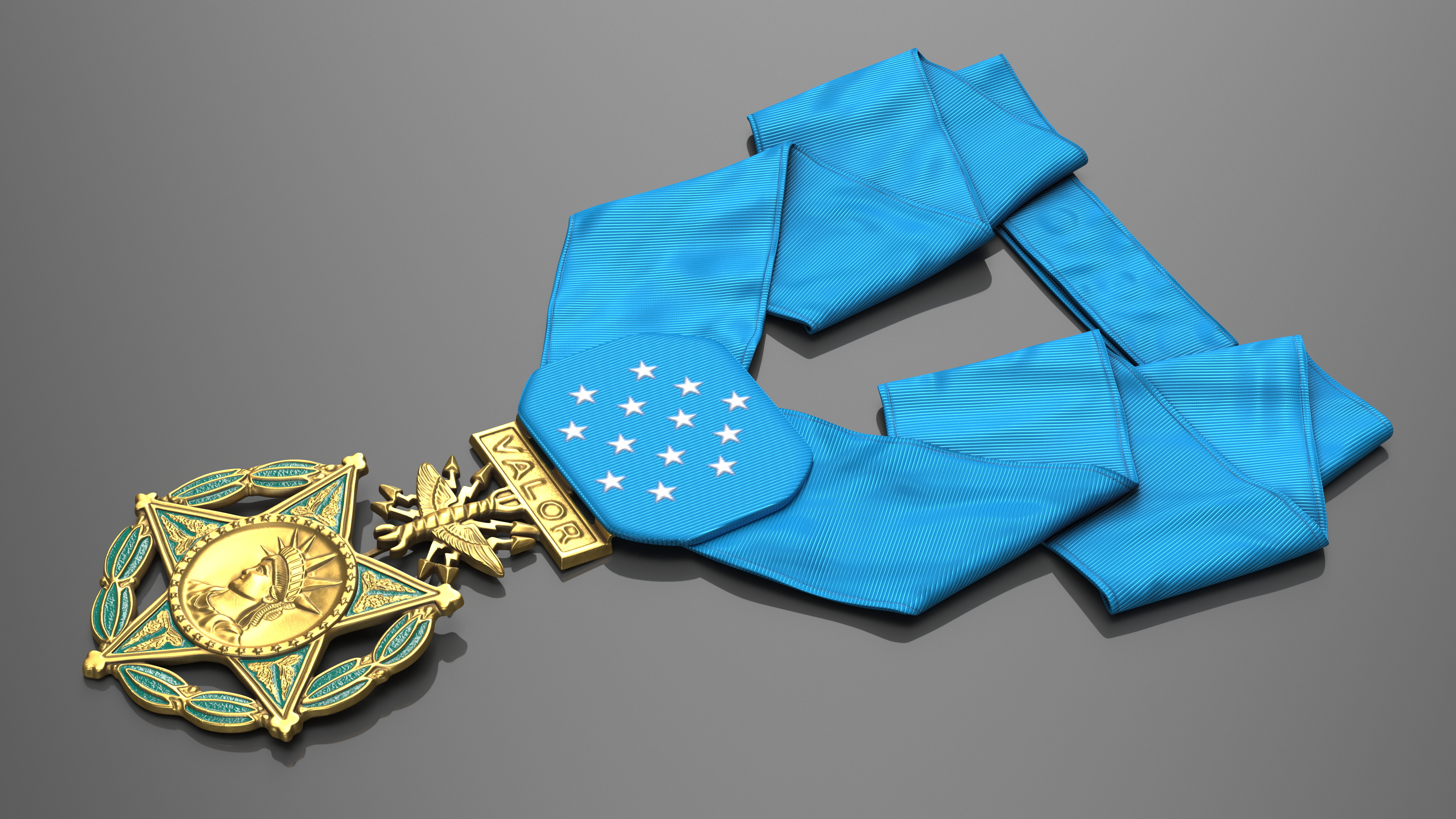 3D US Air Force Medal of Honor Lying model