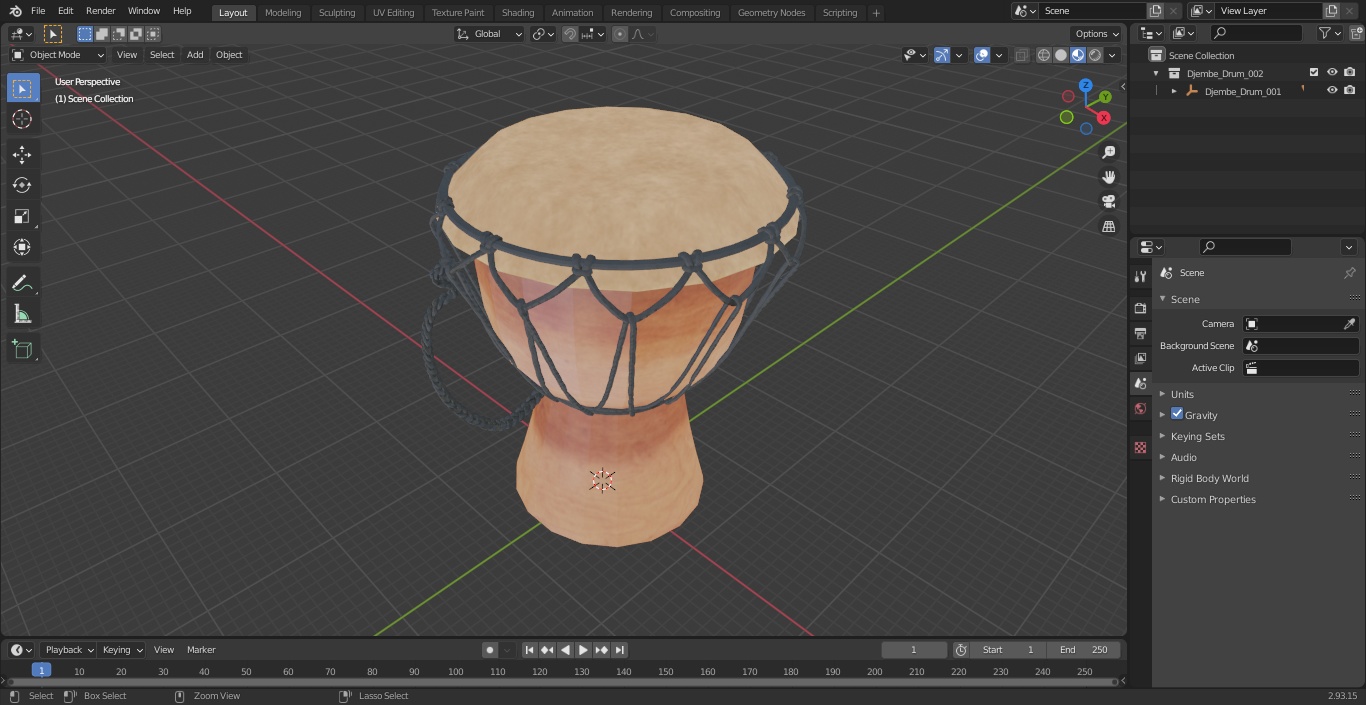 3D Djembe Drum