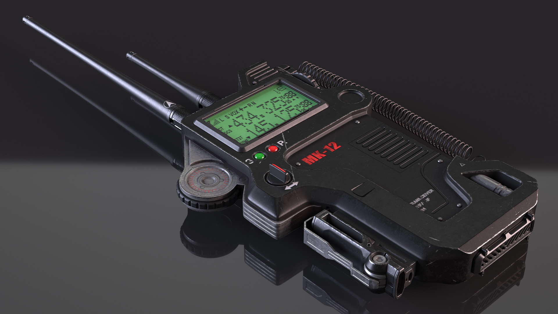 Futuristic Radio Device Old 3D