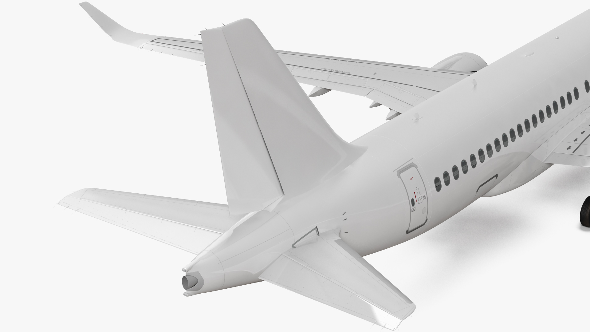 3D Airbus A220 100 Simple Interior Generic Rigged