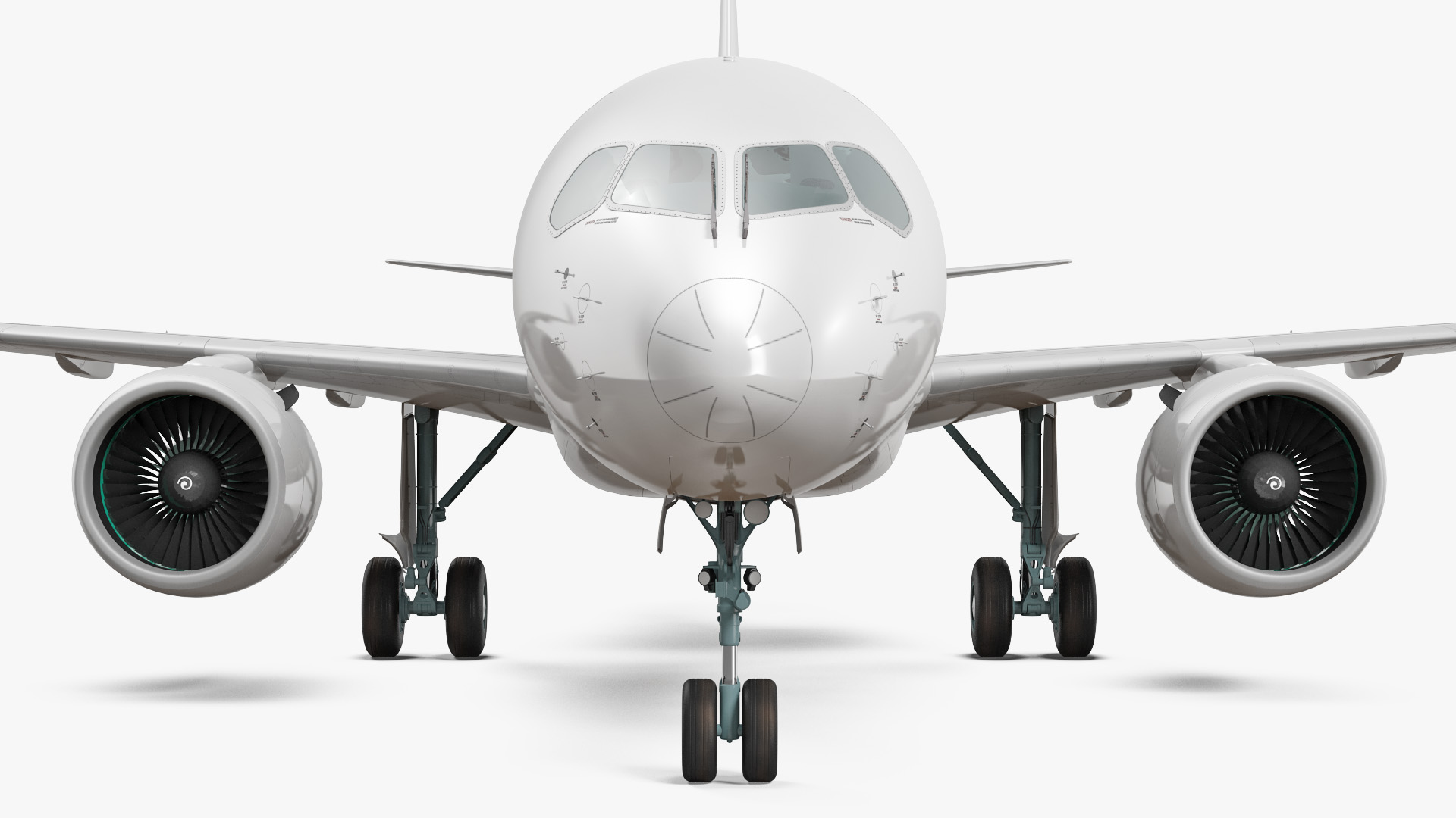 3D Airbus A220 100 Simple Interior Generic Rigged